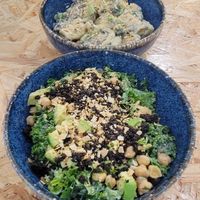 Caesar salad and mushroom pasta at Mora Mora - Condesa in Mexico City