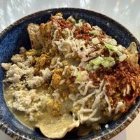 Protein chilaquiles   at Mora Mora - Condesa in Mexico City