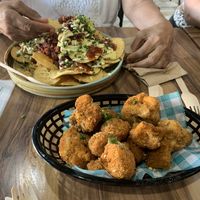 Cauliflower wings and nachos  at Plant Based Eatz in Gold Coast