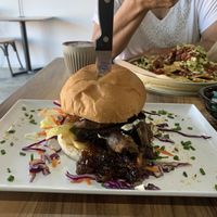 Magic mushy burger  at Plant Based Eatz in Gold Coast