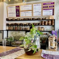 Counter  at Sambazon in Tel Aviv