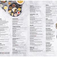 Cafe Joe Food Menu at Cafe Joe in Jerusalem