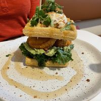 Chicken and waffles  at Archway Verdun in Montreal