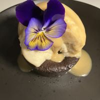 Brownie with ice creamm  at Archway Verdun in Montreal