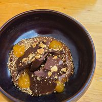 sesame chocolate hazelnut mousse (for dessert) at Archway Verdun in Montreal