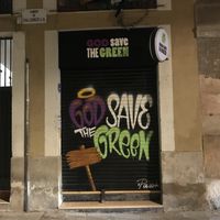 Entrance at God Save The Green in Barcelona