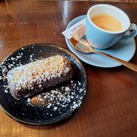 Vegan snickers and espresso at Wholesome Kitchen in Mullingar