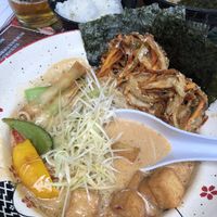 Spicy bowl with fried edamame   at Takumi 3rd in Dusseldorf