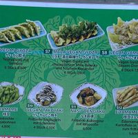 Menu vegan side orders  at Takumi 3rd in Dusseldorf