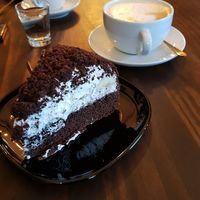 Chocolate and banana cake at Fräulein Grün in Garmisch Partenkirchen