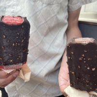 Strawberry chocolate and double chocolate   at Quart de Kilo in Valencia