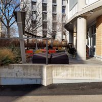 Outdoor seating at Platte 14 in Zurich