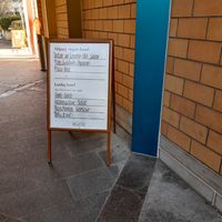 Advertising vegan food at Platte 14 in Zurich