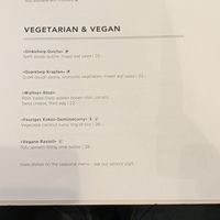 Vegan menu at Linde Oberstrass in Zurich