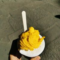 Mango and coconut gelato at That's Amore in Siena