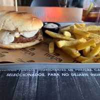 The Beyond London Burger (vegan cheddar and bacon) at Tundra Fusion Burger in Malaga