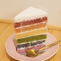Its signature menu, the rainbow cake  at Shochiku-en in Tokyo