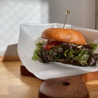 Umi-Burger (faux tuna salad sandwich) - the bread is very delicious   at Shochiku-en in Tokyo