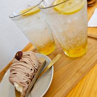 Mont Blanc Cake with Limonade at Shochiku-en in Tokyo