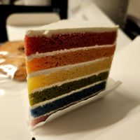 The famous rainbow cake at Shochiku-en in Tokyo
