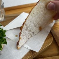 Undercooked and soggy margarita pizza  at Shochiku-en in Tokyo