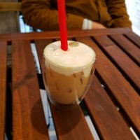 Cheese foam milk tea vegan!! Delicious at Shochiku-en in Tokyo