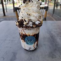 Banana. Comes with chocolate syrup and cookies. at So Bing - Bograshov in Tel Aviv