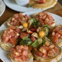 Tostas de tomate at De Gustibus Bakery in Puerto Viejo De Talamanca
