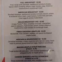 Brunch menu as of December 2024 at BrewDog - Outpost in Dublin