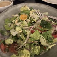 Salad no cheese to make vegan   at Javier's in San Diego