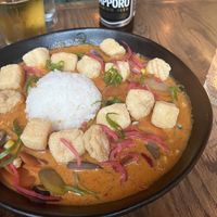Coconut corn curry rice bowl  at Mofu Shoppe in Raleigh