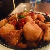 "popcorn" fried mushrooms with orange glaze at Mofu Shoppe in Raleigh