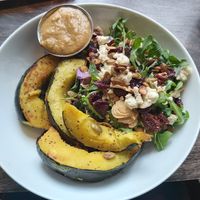 Acorn squash, candied pecan, cranberry and feta salad at Virtuous Pie in Victoria
