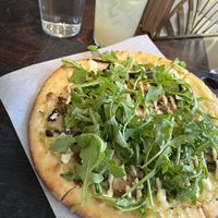 Ordered superfunghi and classic lemonade  at Virtuous Pie in Victoria