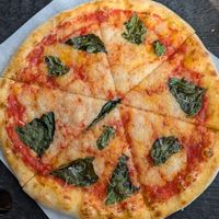 Margherita pizza at Virtuous Pie in Victoria
