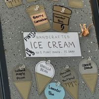 Ice cream menu  at Virtuous Pie in Victoria