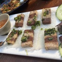 Pork belly on glass noodles  at Le Colonial in San Francisco