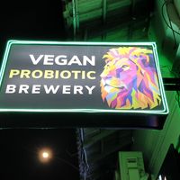 Sign outside at GIVE Kefir in Siem Reap