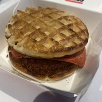 Chick’n waffle 🤤  at Lord of the Fries in Fortitude Valley