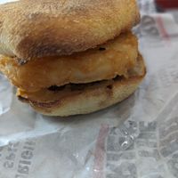 Hash and patty breakfast sandwich at Lord of the Fries in Fortitude Valley