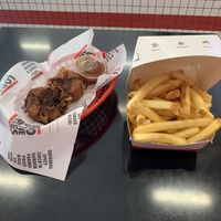 dimmies and regular friess  at Lord of the Fries in Fortitude Valley