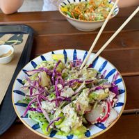 Both bowl are vegan at Ninja Bowl in Sofia