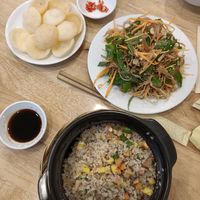 Fried rice and salad at Phuoc Duyen Chay in Ho Chi Minh City
