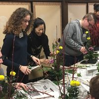 Ikebana class with Toshie sensei  at Toshie's Kitchen in Kobe