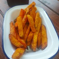 Sweet potatoe chips at Brasil Vegano Cafe in Guildford
