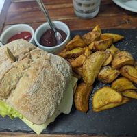 Seitan sandwich at Brasil Vegano Cafe in Guildford