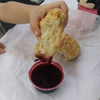 Vegan biscuit and jam at Good Thyme in Lakeland
