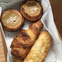 Pasteis de nata, croissant, pain au chocolat at Odete Bakery in Porto