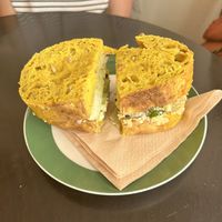 Mediterranean sandwiche  at Odete Bakery in Porto