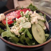 Salad with tofu. at Odete Bakery in Porto
